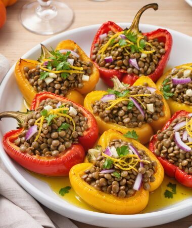 Mini Bell Peppers Stuffed with Lentils – Appetizer