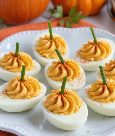 Pumpkin Deviled Eggs – Smoky Holiday Appetizer