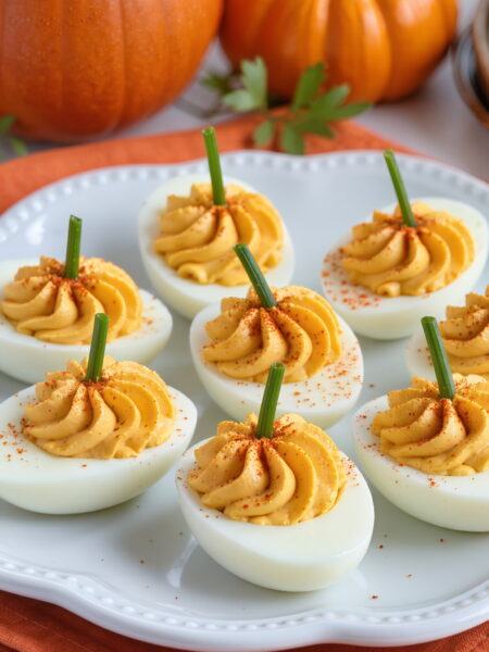 Pumpkin Deviled Eggs – Smoky Holiday Appetizer