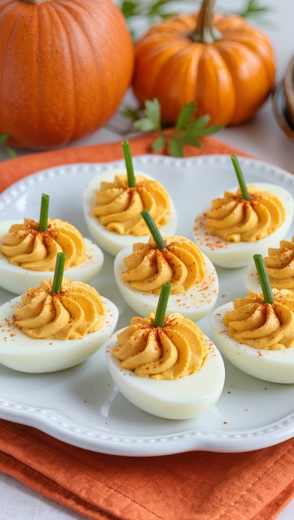 Pumpkin Deviled Eggs – Smoky Holiday Appetizer