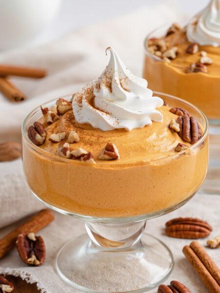 Vegan Pumpkin Mousse with Aquafaba Whip