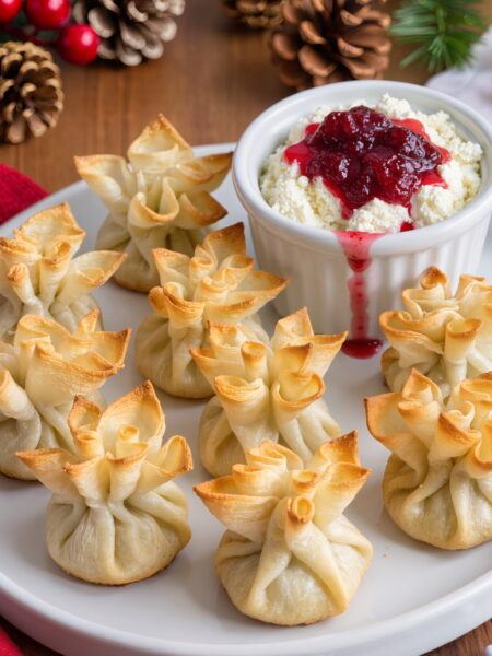 Cranberry Goat Cheese Phyllo Blossoms – Festive Holiday Bites