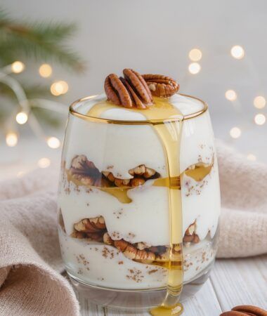 Greek Yogurt Gingerbread Parfait with Honey and Pecans