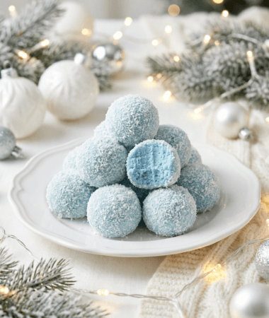 Blue Spirulina Coconut Snowball Bliss Bites – No Bake