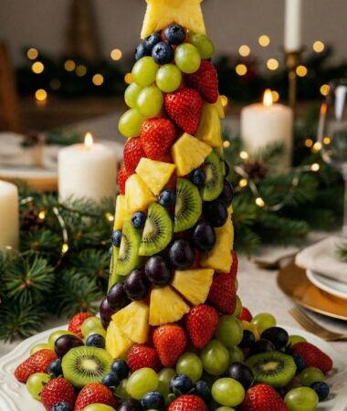 Cone-Shaped Fruit Christmas Tree – Festive Holiday Platter