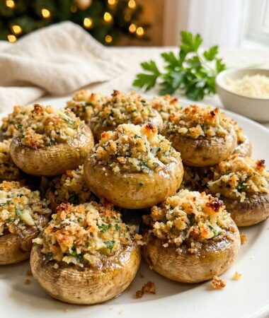 Garlic-Herb Stuffed Mushrooms – Light Holiday Classic