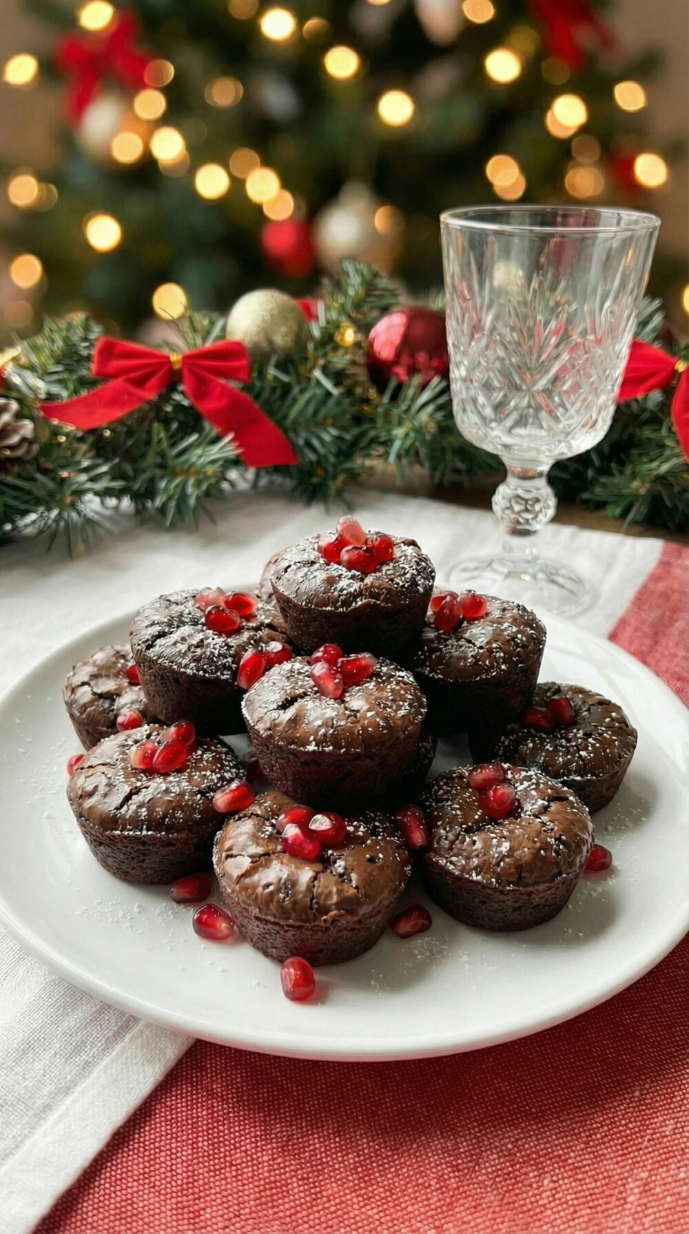 Pomegranate Brownie Bites – Light Fudgy Holiday Treat