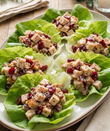Turkey-Cranberry Lettuce Cups – Low-Carb Holiday Bites