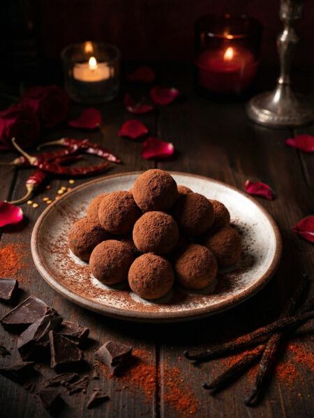 Dark Chocolate Chili Truffles for a Romantic Night